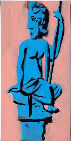 Tony Clark Seated, 2008; acrylic on canvas; 61 x 30.5 cm; enquire