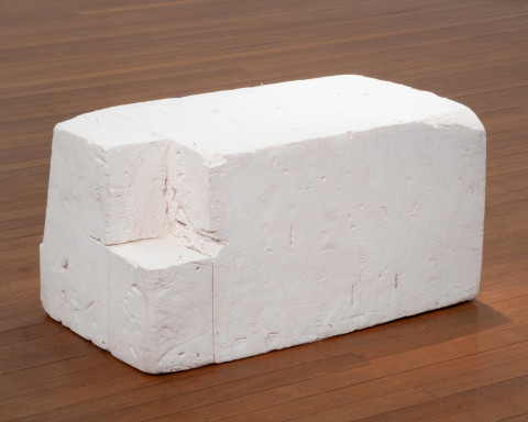 Hany Armanious Philosopher's Stone, 2009; cast pigmented polyurethane resin cast 24 carat gold; 52 x 102 x 60 cm; enquire