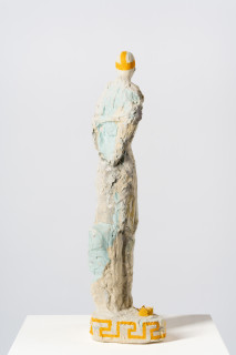 Linda Marrinon Charlemagne, 2025; tinted and painted plaster; 70 x 25 x 18 cm; enquire