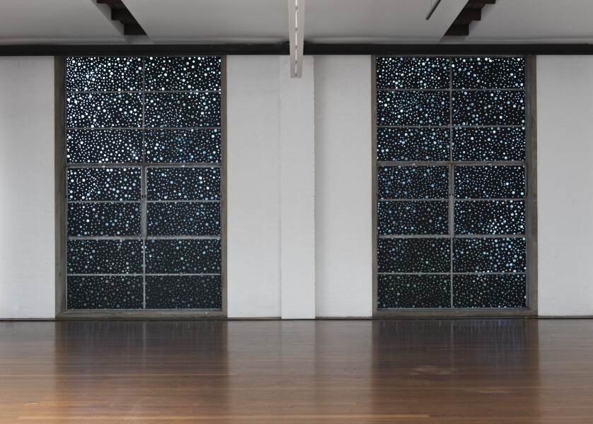 Daniel Boyd Untitled (33°52'57.5'' S 151°14'02'' E), 2018; vinyl on glass; variable; Edition of 3 + 1 A/P; Enquire