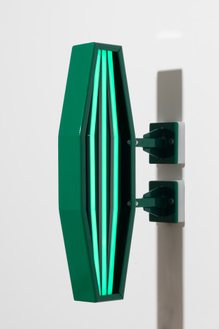 Callum Morton City Lights #10, 2026; steel, 2Pac polyurethane, lights; 70 x 35 x 12 cm; more info; enquire