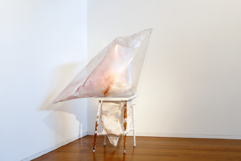 Mikala Dwyer Empty Sculpture, 2003; plastic, plaster, wood, paint; 144.5 x 143 x 83 cm; enquire