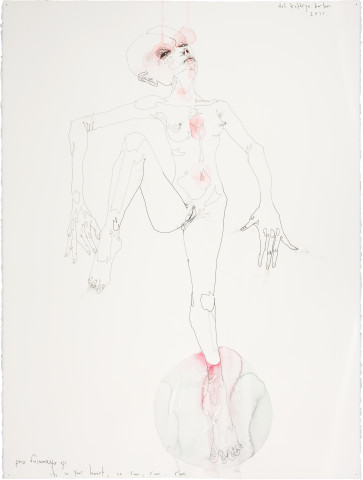Del Kathryn Barton it's streaming out, 2011; water colour, gouache and ink on hot pressed paper
; 82 x 62 cm; enquire