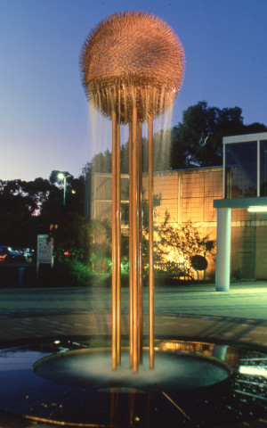 Bronwyn Oliver Seed, 1997; Copper; 120 cm diameter x 330 cm; enquire