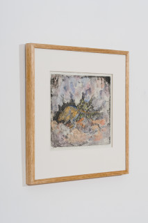 John Wolseley Burrowing Bettong by its Warren in the Calcrete Rocks, 2024; etching with watercolour; 32 x 40 cm; 59 x 64 cm (framed); Edition of 30; enquire