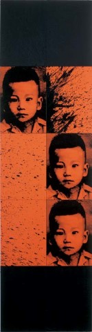 Lindy Lee Sagacious Liu, 2003; inkjet print, acrylic on board; 10 panels 207.5 x 57cm; enquire