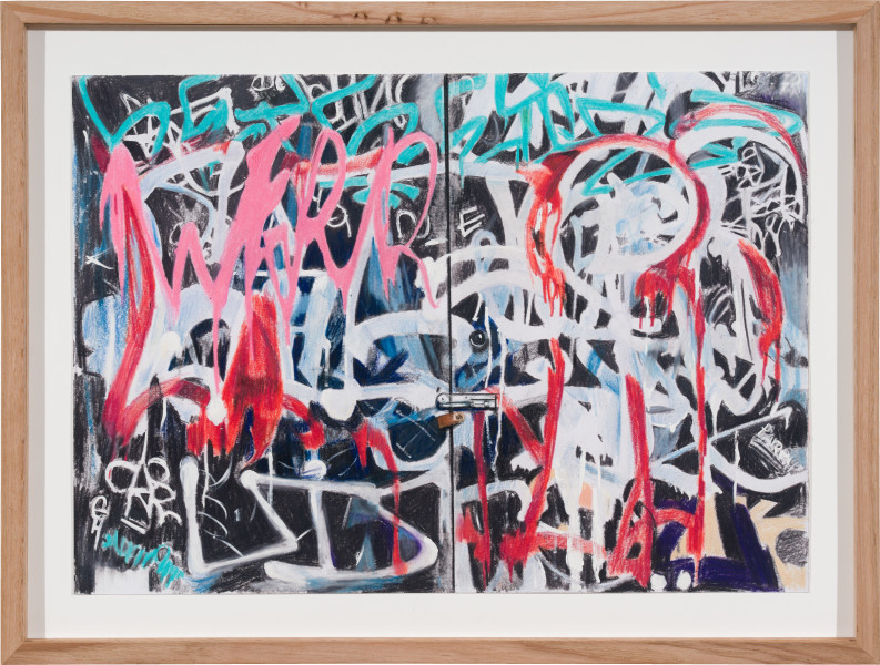 Callum Morton Door #9, 2025; pencil and gouache on paper; 30 x 42 cm; more info; enquire