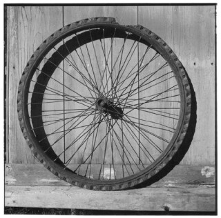 Bill Culbert Bike wheel, solid rubber, piece missing, 2002; Edition of 25; enquire