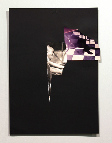 Jacqueline Fraser The Making of 8 Mile 2012, 2012; archival card, duratrans, magazine clippings, paint, archival glue, wood grain contact, cling wrap, gold foil paper, plastic sheeting; dimensions variable; enquire