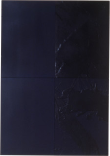 Lindy Lee Eight Negations, 1999; Oil, acrylic, wax and ink on Stonehenge paper on board; 82 x 57 cm; 4 panels; enquire