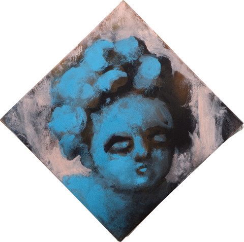 Tony Clark Putto S, 2010; acrylic on canvas; 41.5 x 41.5 cm; enquire