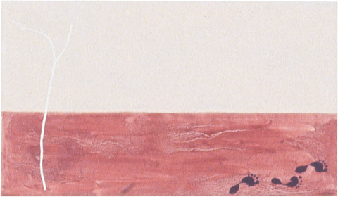 Fiona Foley Desert Horizon, 1998; oil on canvas; 35 x 60 cm; enquire