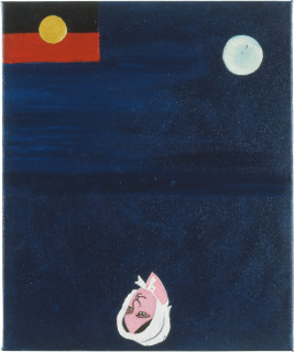 Fiona Foley Eliza Heads For Trouble II, 1990; oil on canvas; 37 x 30 cm; enquire