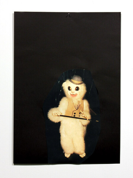 Jacqueline Fraser The Making of 8 Mile 2012, 2012; archival card, duratrans, magazine clippings, paint, archival glue, wood grain contact, cling wrap, gold foil paper, plastic sheeting; dimensions variable; enquire