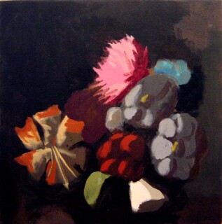 Tony Clark Floral Design with Tiger Lily, 2002; Acrylic on canvas; 51 x 51 cm; enquire