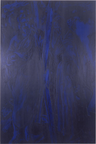 Lindy Lee How Appearance Becomes Being, 1989; oils and wax on canvas; 201 x 135 cm; enquire