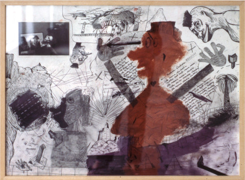 Gareth Sansom "DU? DU? DU?", 1981; mixed media on paper; 56.6 x 77 cm; enquire