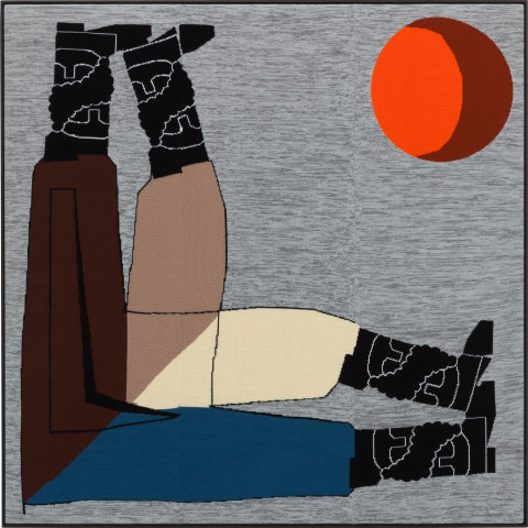 Renee So Sunset, 2016; acrylic fibre, oak frame; 154 x 154 x 6 cm; more info; enquire