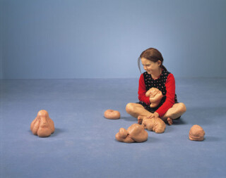 Patricia Piccinini Still Life With Stem Cells, 2002; silicone, polyurethane, clothing, human hair; variable; Enquire