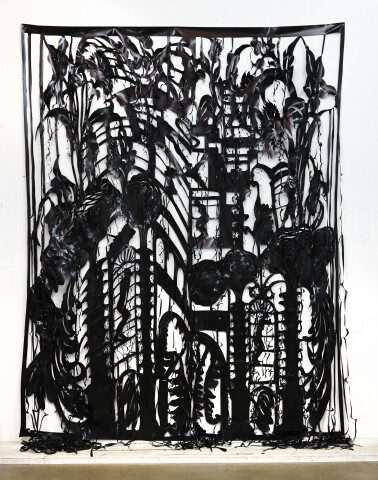 Caroline Rothwell Flux, 2013; Handcut UV stable structural PVC; 252 x 210 cm; enquire