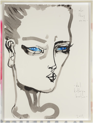 Del Kathryn Barton who they were, 2017; ink and acrylic on hot press paper; 80.5 x 60.5 cm; enquire