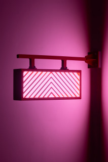 Callum Morton City Lights #13, 2026; steel, powder coating, lights; 34.5 x 66 x 12 cm; enquire