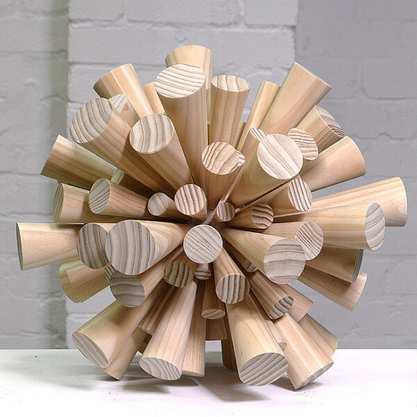 James Angus Fly's Eye Conic Extrusion, 2008; pinus radiata; 45 cm diameter; Edition of 2; enquire