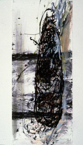 Mike Parr Werner Von Braun (Alchemy and Death), 1987; acrylic, girault pastel & charcoal on canvas; enquire