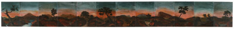 Tony Clark Sections from Clark's Myriorama, 0; oil on canvas board (12 panels); 30.5 x 275 cm (overall dimension); enquire