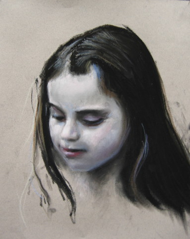 Louise Hearman Untitled #1065, 2005; pastel on coloured paper; 32 x 26 cm; enquire