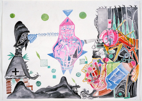 Gareth Sansom Indian Time, 1989; watercolour on paper; 56 x 76 cm; enquire