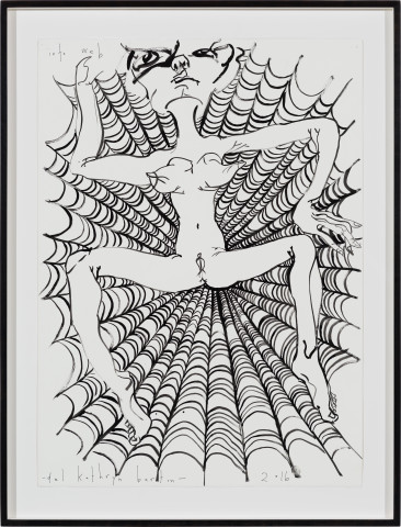 Del Kathryn Barton into web, 2016; pigment liner on paper; 90 x 68.5 cm; more info; enquire