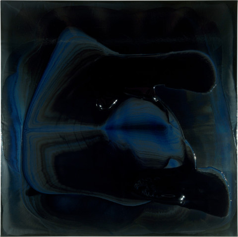 Dale Frank 18. Jamie Bamber, 2007; varnish on canvas; 200 x 200 cm; enquire