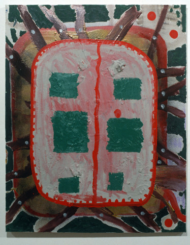 Gareth Sansom Framed, 1991; mixed media on cotton duck; 76 x 61 cm; enquire