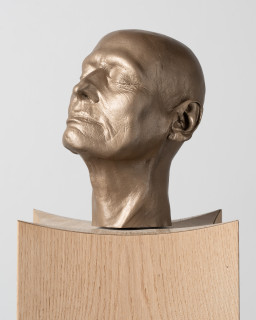 Julie Rrap Brazen Heads (detail), 2026; bronze, wood; 12 parts; 161 x 24 x 24 cm each, dimensions variable based on installation configuration; Edition of 2 + 1 AP; enquire