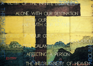 Imants Tillers Nature Speaks: DQ, 2012; acrylic, gouache on 16 canvas boards, nos. 91104-91119; 101 x 141.5 cm; enquire
