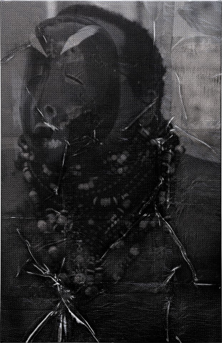 Brook Andrew Guulany (Tree), 2022; from the series Gun-metal Grey 2022; mixed media on cotton; 170 x 110 cm; Edition of 3 + 2 AP; more info; enquire