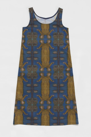 Angela Brennan St Francis of Assisi talking to the birds dress, 2019; Cotton Twill; enquire