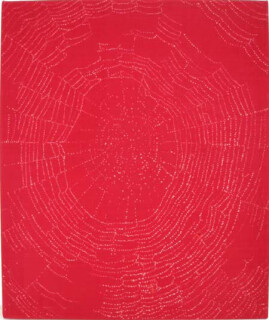 David Noonan Red Web, 2003; bleach on linen; 60 x 50 cm; enquire