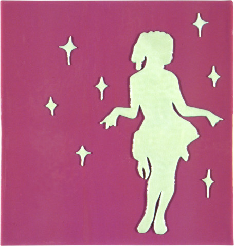 Kathy Temin Frozen Moment: Posing, 12, 2002; fused glass; 31 x 31 cm; enquire