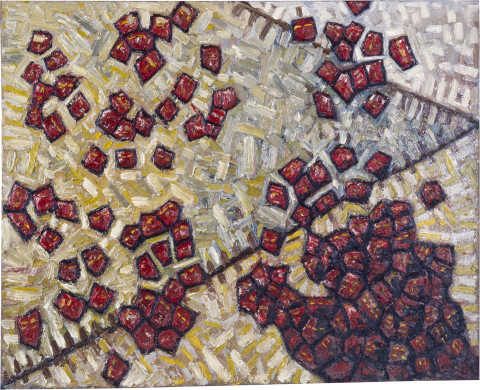 Keith Looby A bustered ball, 1983-84; from the series Sports Set; oil on canvas; 122 x 153 cm; enquire