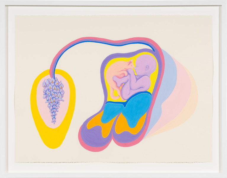 Patricia Piccinini Wisteria Companions, 2025; acrylic on paper; 56 x 76 cm; enquire