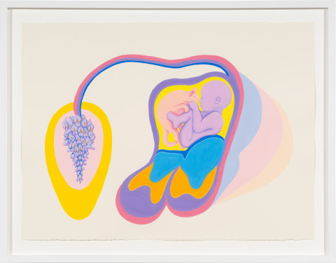 Patricia Piccinini Wisteria Companions, 2025; acrylic on paper; 56 x 76 cm; more info; enquire