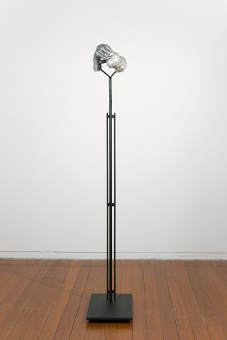 Julie Rrap Instrument: Making, 2015; cast aluminium and steel; 162 x 35 x 25 cm; Edition of 5 + AP 1; enquire