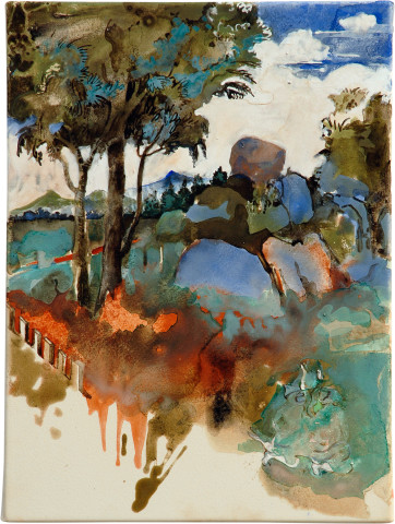 Mandy Martin Salvadoresque 1, 2006; mixed media, pigment and acrylic on paper; 40 x 30 cm; enquire