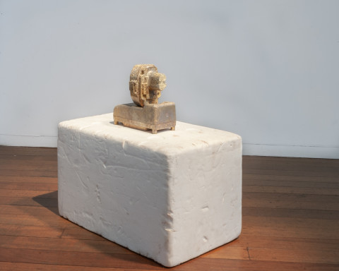 Hany Armanious Sphinx, 2009; cast pigmented polyurethane resin, cast pewter; 50 x 50 x 30 cm; enquire