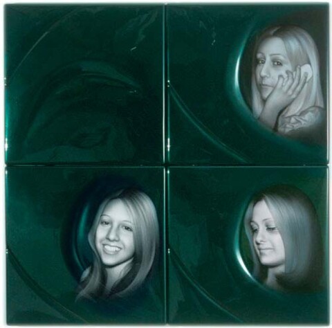 Patricia Piccinini KARENS, 2002; ABS plastic and automotive paint; 100 x 100 x 5 cm; enquire