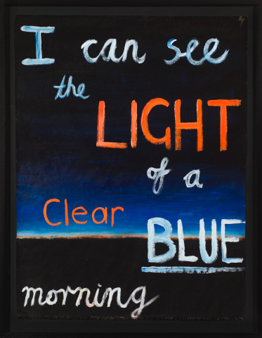 Nell I can see the LIGHT of a Clear BLUE morning, 2018; acrylic paint on canvas; 101.5 x 78.9 cm; enquire