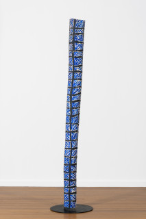 Dhambit Munuŋgurr Djapu Design, 2025; 3460-25; acrylic on wood; 260 x 35 cm; enquire