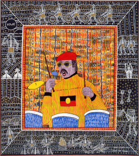 Robert Campbell Jnr My Brother Mac Silva, 1989; acrylic on canvas; 123 x 110 cm; enquire